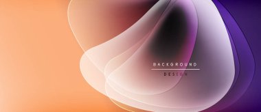 Soyut akışkan şekiller, değişken renkler. Şeftali, mor renkler düzgün bir şekilde harmanlanır. Modern tasarım ögesi, zarif arkaplan.