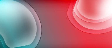 Soyut arkaplan, akan şekiller, serin maviler sıcak kırmızılar. Pürüzsüz gradyanlar dinamik görsel efekt yaratır. Minimalist tasarım.