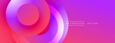 Soyut canlı katmanlar dinamik bileşim yaratır. Pembe, mor renkler düzgün bir şekilde harmanlanmış, modern tasarım öğesi. Metin arkaplan tasarımı okur.