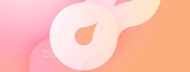 Yumuşak pembe, şeftali rengi karışımı. Soyut katmanlar yumuşak akış yaratır, modern tasarım elementi. Minimalist estetik, sıcak tonlarda sunar.