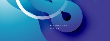 Soyut mavi tasarım dalgalı eğriler ve eğriler içerir. Modern estetik, dinamik bileşim, uygun arkaplan ögesi.