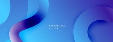 Soyut sıvı şekilleri, mavi mor gradyan. Modern tasarım, düzgün kıvrımlar, temiz estetik. Dijital projeler için arkaplan ögesi.
