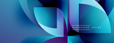 Soyut mavi şekiller örtüşüyor, dinamik görsel akış yaratıyor. Modern tasarım eğimleri, eğrileri, pürüzsüz geçişleri içerir.