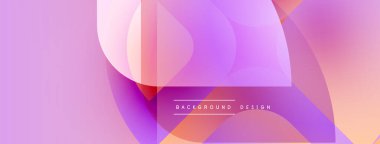 Soyut şekiller harmanlanır, yumuşak eğimler yaratır. Pembe, mor, turuncu renkler tasarımda baskın. Metin arkaplan tasarımı okur.