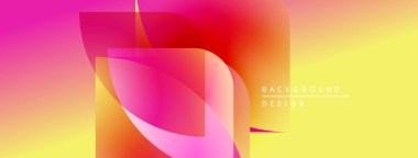 Soyut eğim arkaplanı. Üst üste binen şekiller dinamik görsel efekt yaratır. Parlak renkler sorunsuz, modern tasarım.