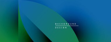 Soyut gradyan arkaplan tasarımı. Mavi, yeşil renkler düzgün bir şekilde harmanlanır. Minimalist estetik, modern his. Metin arkaplan tasarımı okur.