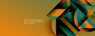 Soyut geometrik tasarım. Turuncu, deniz mavisi rengi karışımı. Modern arka plan dokusu dinamik görsel etki yaratır. Basit, zarif bir kompozisyon..