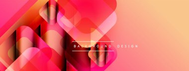 Soyut geometrik şekiller canlı kırmızı ve portakalları harmanlıyor. Gradyan arka plan dinamik görsel efekt yaratır. Modern tasarım ögesi.