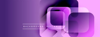 Soyut mor arkaplan. Üst üste binen kareler modern tasarım yaratır. Metin arka plan tasarımı okur. Basit, temiz estetik..