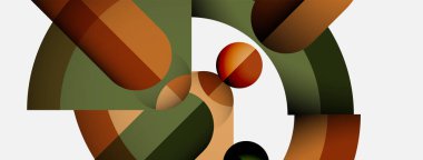 Kavisli şekiller, dünyevi tonlardan oluşan soyut bir kompozisyon. Üst üste binen formlar dinamik görsel ilgi yaratıyor, minimalist estetik..