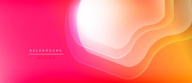 Soyut eğim arkaplanı. Pürüzsüz akış şekilleri, canlı renkler, modern tasarım. Pembe, turuncu renkler dinamik görsel efekt yaratır.