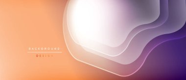 Soyut akışkan şekiller, değişken renkler. Turuncu, mor renkler düzgün bir şekilde harmanlanır. Modern tasarım, yumuşak ışıklandırma derinlik yaratır. Minimalist estetik.