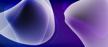 Soyut sıvı şekilleri, mor renkler baskın gelir. Yumuşak eğimler derinlik yaratır, minimalist kompozisyon. Yumuşak dokular hareketi, rahatlatıcı görsel deneyimi önerir..