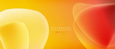 Soyut sarı, turuncu renkler. Üst üste binen şekiller dinamik görsel efekt yaratır. Arkaplan ve sunumlar için uygun modern tasarım.