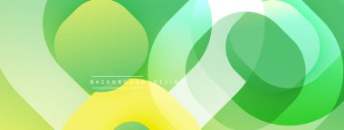 Soyut yeşil şekiller, dinamik görsel efekt oluşturur. Modern tasarım arka planlar, pankartlar, sunumlar için uygun.