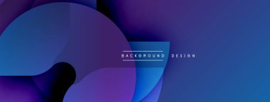 Soyut mavi mor renkler kesişiyor. Modern tasarım metin okuma arkaplan tasarımı içerir. Düz şekiller dinamik görsel efekt yaratır.