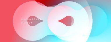 Soyut akışkan şekiller, canlı renklerin karışımı. Kırmızı, pembe, mavi gradyanlar dinamik görsel efekt yaratır. Modern tasarım ögesi.