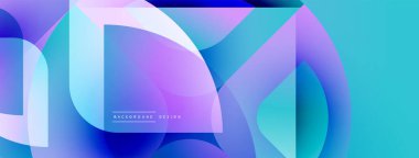 Soyut sıvı şekiller, canlı renklerin karışımı. Modern tasarım, pürüzsüz eğimler dinamik arkaplan yaratır. Turkuaz, mor renkler kompozisyona hakim..