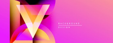 Soyut canlı tasarım V harfi, gradyanlar, pembe renkler içerir. Sunumlar ve markalaşma için modern arkaplan.
