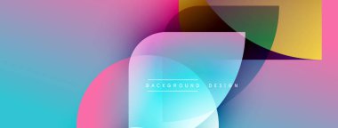 Soyut gradyanlar harmanlanarak, dinamik görsel akış yaratır. Şekiller üst üste binerek modern arkaplan tasarımı oluşturur. Renkler düzgünce yer değiştiriyor, enerji uyandırıyor..