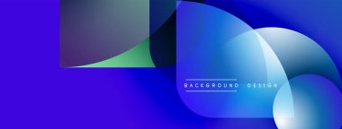 Soyut mavi eğimler dinamik şekiller yaratır. Üst üste binen şekiller derinliği, modern estetiği akla getiriyor. Metin arkaplan tasarımı okur.