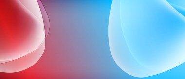 Soyut sıvı şekilleri kırmızı, mor ve mavi renkleri harmanlar. Pürüzsüz gradyanlar dinamik görsel efekt yaratır. Minimalist tasarım, modern estetik.