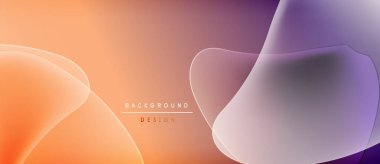 Soyut arkaplan özellikleri akan şekiller, değişken renkler. Turuncu ve mor renkler düzgün bir şekilde harmanlanarak modern görsel efekt yaratır..