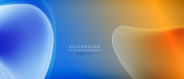 Soyut eğim arkaplanı. Mavi, sarı renkler düzgün bir şekilde harmanlanır. Minimalist tasarım, akıcı şekiller, metin örtüsü. Modern estetik.