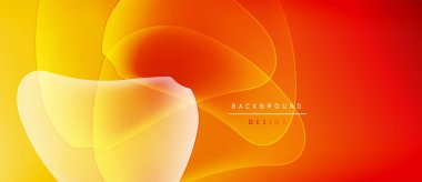 Soyut sıvı şekiller, canlı turuncu, sarı renkler. Modern tasarım, pürüzsüz eğimler dinamik kompozisyon yaratır. Projeler için arkaplan ögesi.