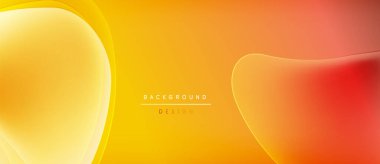 Soyut akışkan şekiller, sıcak renkler karışımı. Gradyan arka plan dinamik görsel efekt yaratır. Projeler için modern tasarım ögesi.