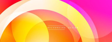 Soyut canlı katmanlar dinamik bileşim yaratır. Sıcak renkler hakim, pürüzsüz bir şekilde karışıyor. Modern tasarım enerjiyi ve iyimserliği çağrıştırıyor..