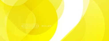 Sarı soyut daireler örtüşüyor, dinamik görsel doku oluşturuyor. Modern tasarım arka planlar ve sunumlar için uygundur. Basit, temiz estetik..