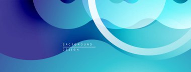 Soyut mavi arkaplan. Pürüzsüz şekiller örtüşür, dinamik görsel akış yaratır. Modern tasarım elementleri akıcılık ve derinlik öneriyor.