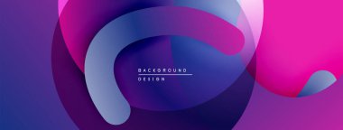 Soyut sıvı şekiller harmanlanarak canlı mor, mavi ve pembe renkler yaratır. Modern tasarım hareketi çağrıştırıyor, derinliği. Metin arkaplan tasarımı okur.