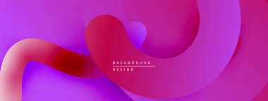 Soyut sıvı şekiller, canlı mor renkler, pürüzsüz gradyanlar. Arka planlar ve sunumlar için modern tasarım öğesi. Minimalist estetik.