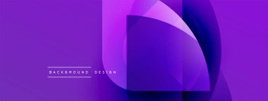 Soyut mor tasarım katmanlı geometrik şekiller içerir. Gradyan renkler dinamik görsel efekt yaratır. Modern arkaplan ögesi.