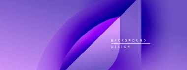 Soyut mor gradyanlar dinamik akış şekilleri oluşturur. Metin arka plan tasarımını beyaz olarak okur. Minimalist kompozisyon, modern estetik.