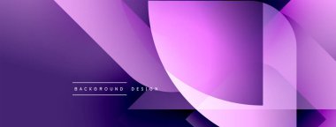Soyut mor arkaplan. Üst üste binen katmanlar dinamik görsel efekt yaratır. Dijital projeler için modern tasarım.