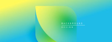 Soyut eğim arkaplanı. Sarı, yeşil, turkuaz karışımı pürüzsüz bir görsel akış yaratır. Metin kaplamalı minimalist tasarım.