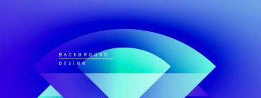 Soyut mavi eğimli arkaplan. Geometrik şekiller, dinamik görsel efekt oluşturur. Metin arka plan tasarımı okur. Minimalist kompozisyon.