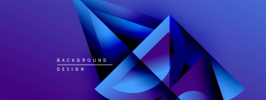 Soyut geometrik şekiller, canlı mavi mor gradyanlar. Modern tasarım elementleri dinamik görsel etki yaratır. Arkaplan özellikleri metin etiketleri.
