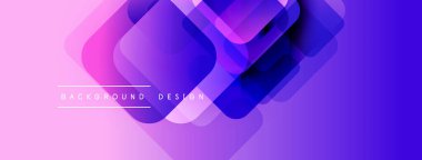 Soyut gradyan katmanlar dinamik mor, pembe görsel oluşturur. Modern tasarım elementleri teknoloji ve yenilik öneriyor. Mevcut en küçük metin.