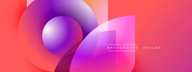 Soyut geometrik şekiller, canlı pembeler, morlar modern arka plan yaratır. Gradyan renkler pürüzsüz, dinamik bileşim.