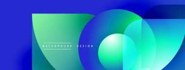 Soyut sıvı şekiller, canlı renklerin karışımı. Mavi, yeşil gradyanlar modern arkaplan tasarımı yaratır. Minimalist estetik, pürüzsüz geçişler görünür..