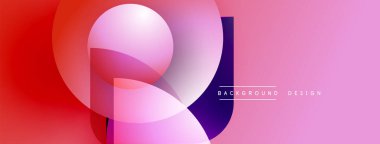 Soyut, enerjik bir arkaplan. Üst üste binen daireler dinamik değişim etkisi yaratır. Pembe, mor, kırmızı renkler kompozisyona hakim. Modern tasarım ögesi.