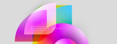 Soyut renkli katmanlar çakışıyor, dinamik görsel efekt yaratıyor. Gradyan gölgeler düzgün bir şekilde harmanlanarak modern arkaplan tasarımı oluşturur.