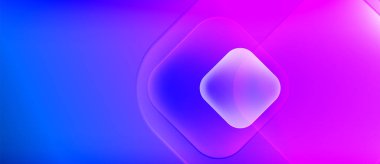 Soyut eğim arkaplanı. Pembeye mavi geçiş. Konsantrik kareler derinlik yaratır, parlayan bir etki yaratır. Minimalist tasarım.