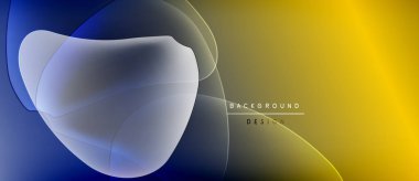 Soyut tasarım, akan çizgiler, mavi, sarı gradyanlar. Minimalist tarz, modern estetik, uygun arkaplan ögesi.