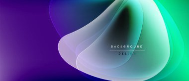 Soyut akışkan şekiller, canlı renklerin karışımı. Gradyan geçişler dinamik görsel efekt yaratır. Modern tasarım, düz kıvrımlar, zarif kompozisyon.