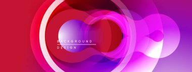 Soyut çemberler, gradyanlar dinamik görseller yaratır. Modern tasarım, canlı renkler, pürüzsüz geçişler zarif arkaplan sunar.